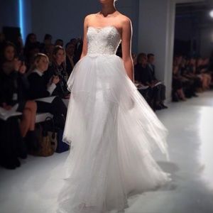 Christos Strapless Wedding Gown